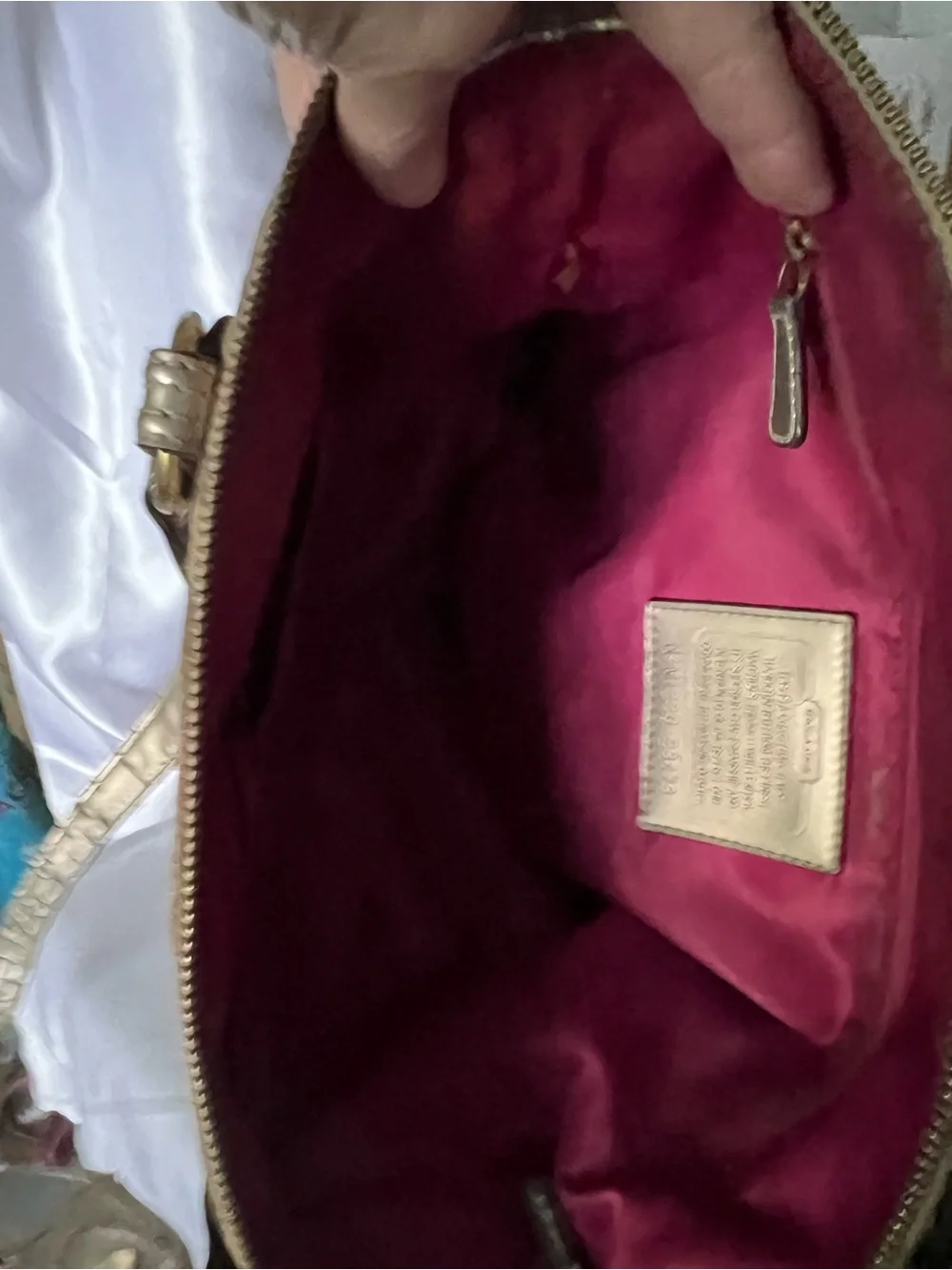 Coach Tan and Brown Signature Shoulder Bag